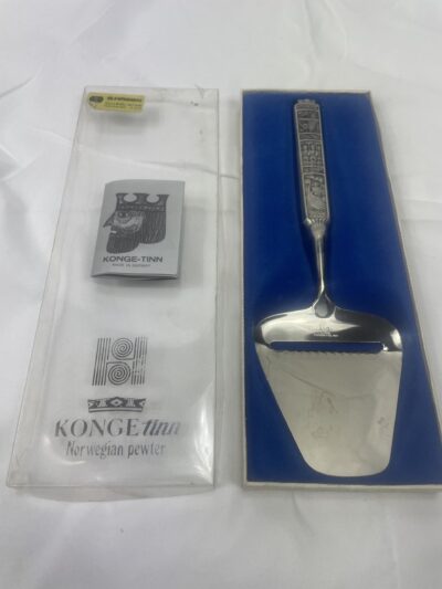 Vintage Konge Tinn Pewter Cheese Slice