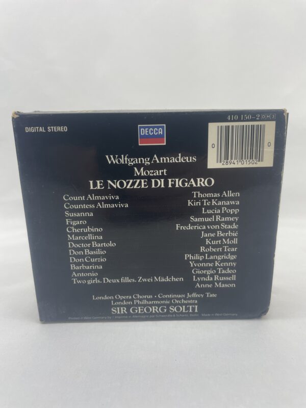 Mozart Le Nozze Di Figaro 1983 3 CD set Back of Case