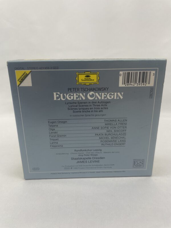 Peter Tschaikowsky Eugen Onegin 1988 Back of Case