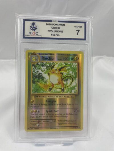 Raichu Reverse Holo 36/108 – 2016 Evolutions – Graded 7 by Majestic Grading Company