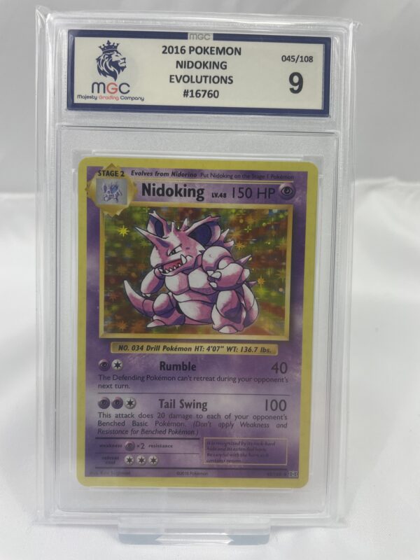 Nikoking Holo 2016 Evolutions Pokemon Card Grade 9