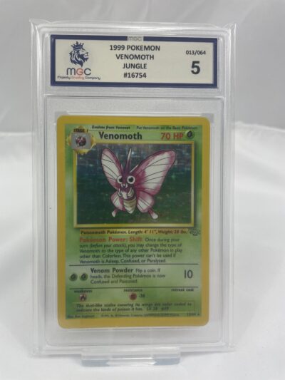 Venomoth Jungle Holo 013/064 – 1999 Pokemon Card – Graded 5 by Majestic Grading Company